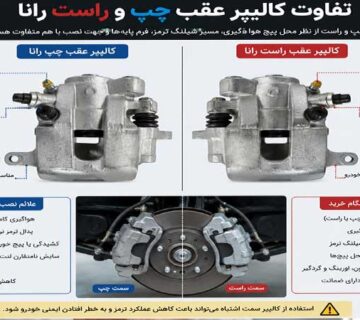 تفاوت کالیپر عقب چپ و راست رانا