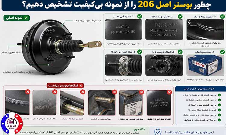 راهنمای تشخیص بوستر اصل 206